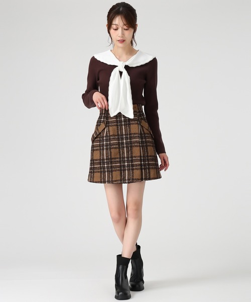MISCH MASCH（ミッシュマッシュ） スカート 2025秋冬新作 ラメチェック