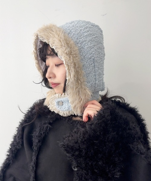 Lam balm ニット帽 ニットキャップ 「Lam Balm」ファーバラクラバ