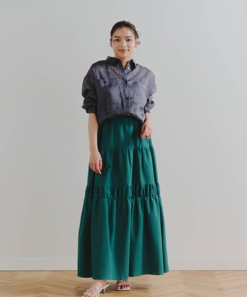 「Droite lautreamont」 長袖シャツ M チャコールグレー レディース_画像4