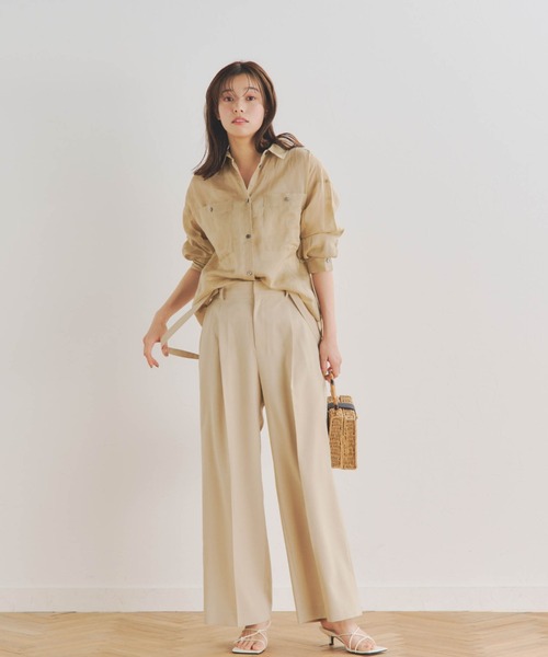 「Droite lautreamont」 長袖シャツ M チャコールグレー レディース_画像6