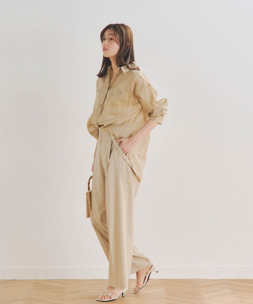 「Droite lautreamont」 長袖シャツ M チャコールグレー レディース_画像7