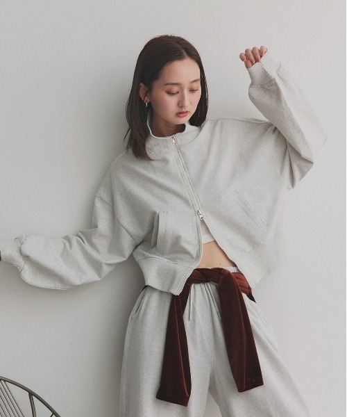 ad thie（アドティエ） トレーナー スウェット スタンドカラー ダブル