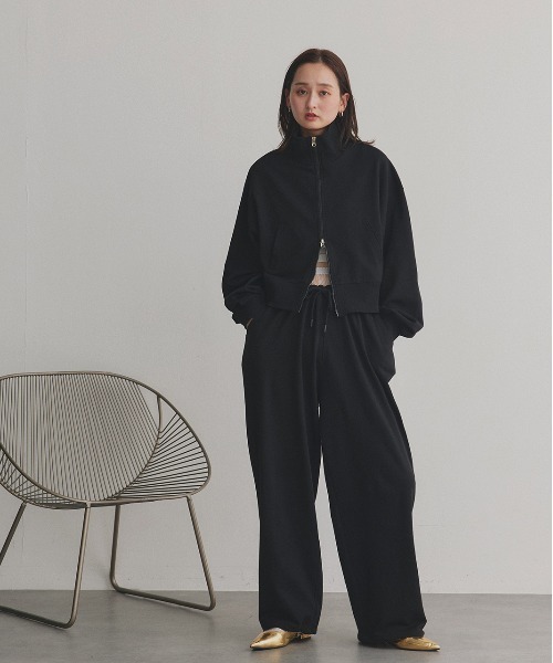 ad thie（アドティエ） トレーナー スウェット スタンドカラー ダブル