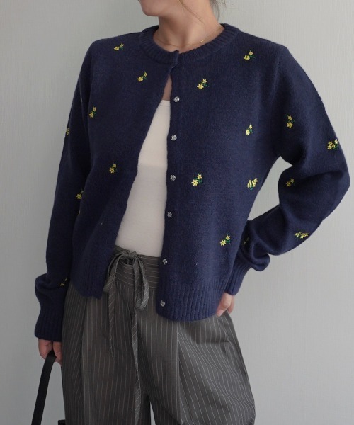 Rashik カーディガン フラワー刺繍カーディガン レディース : ZOZOTOWN