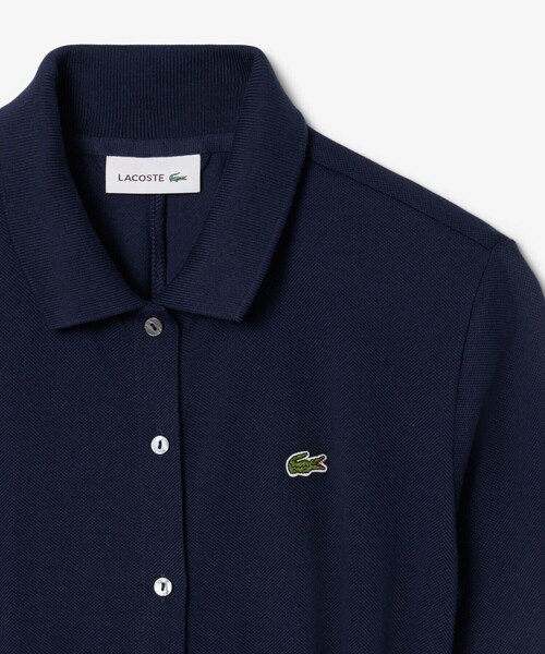 LACOSTE（ラコステ） シャツワンピース 鹿の子地ポロカラーシャツ