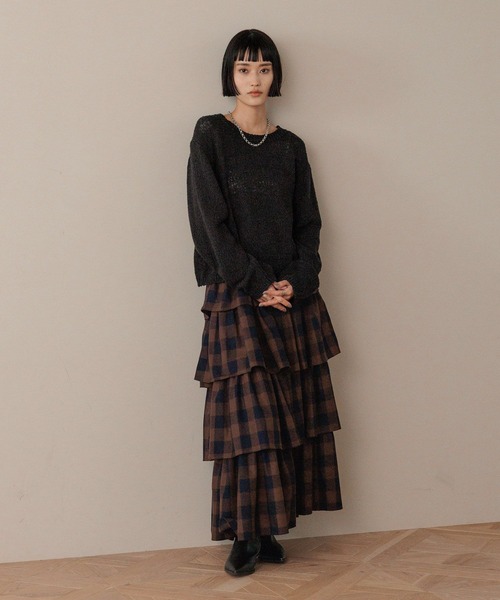 LOWRYS FARM（ローリーズファーム） スカート チェックティアード