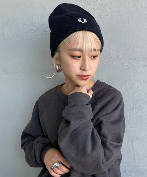 FRED PERRY（フレッドペリー） ニット帽 ニットキャップ ワンポイント