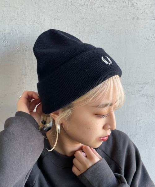 FRED PERRY（フレッドペリー） ニット帽 ニットキャップ ワンポイント