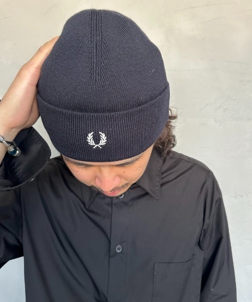 FRED PERRY（フレッドペリー） ニット帽 ニットキャップ ワンポイント