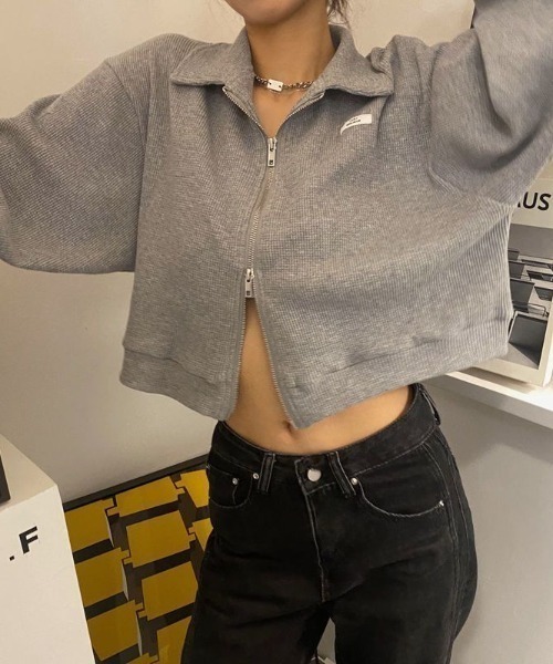 「NANEA」 ジップアップブルゾン X-LARGE ホワイト レディース_画像4