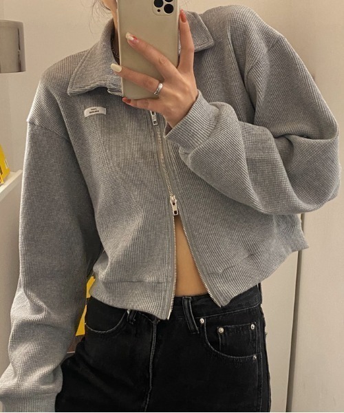 「NANEA」 ジップアップブルゾン X-LARGE ホワイト レディース_画像6