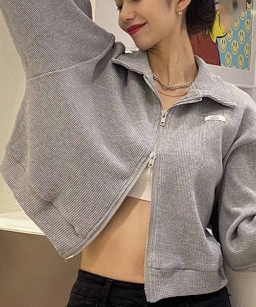 「NANEA」 ジップアップブルゾン X-LARGE ホワイト レディース_画像8