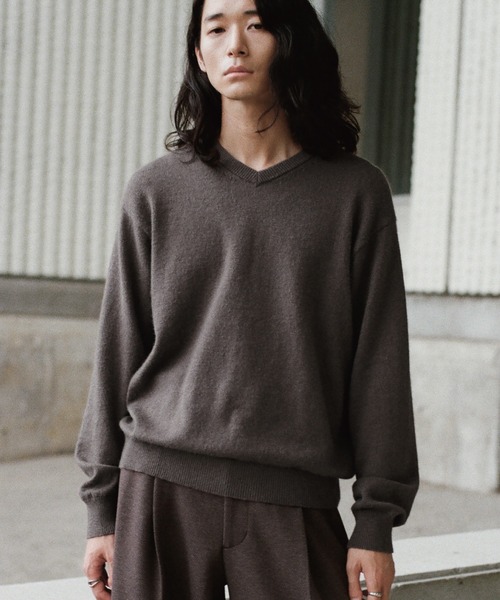 トップス lidnm Fox Cashmere V Knit M Black FOX BLEND STANDARD KNIT(V-NECK / CREW-NECK)（ニット/セーター