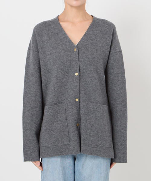 IENA（イエナ） カーディガン ドットボタンVネックカーディガン
