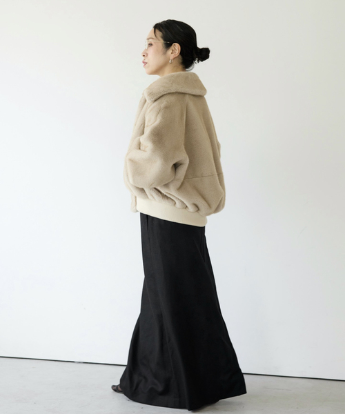 IENA LA BOUCLEメキシコヒマワリボリュームロングスカート日本製未使用 IENA LA BOUCLE（イエナラブークル） スカート ウールサキソニーI