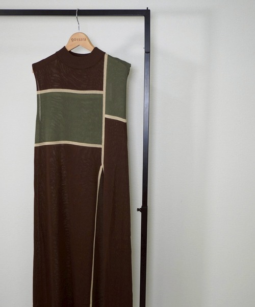 「gossara」 半袖ワンピース FREE ブラック レディース_画像2