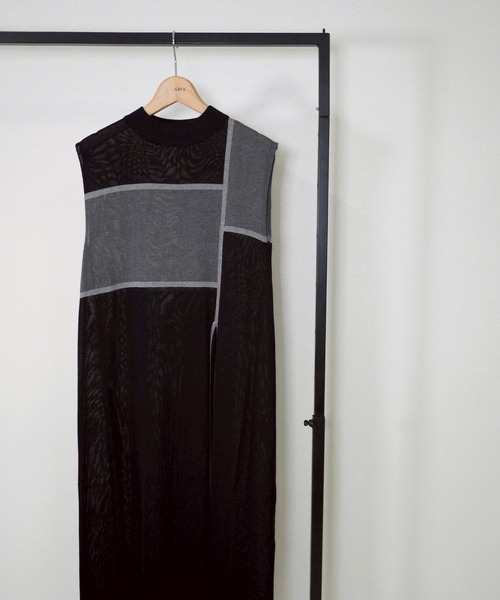 「gossara」 半袖ワンピース FREE ブラック レディース_画像3