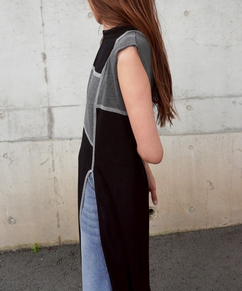 「gossara」 半袖ワンピース FREE ブラック レディース_画像4