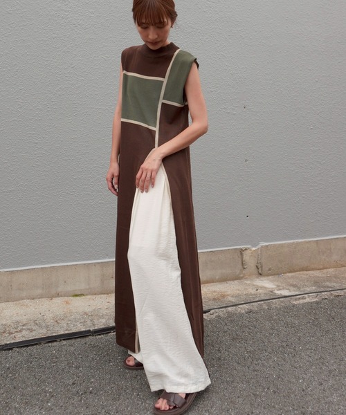 「gossara」 半袖ワンピース FREE ブラック レディース_画像7