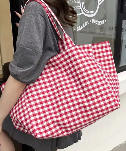 トートバッグ 「 ammy. / エイミードット 」 大容量 ギンガムチェック
