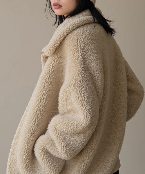 cammie コート アウター ボアZIPジャケット レディース : ZOZOTOWN