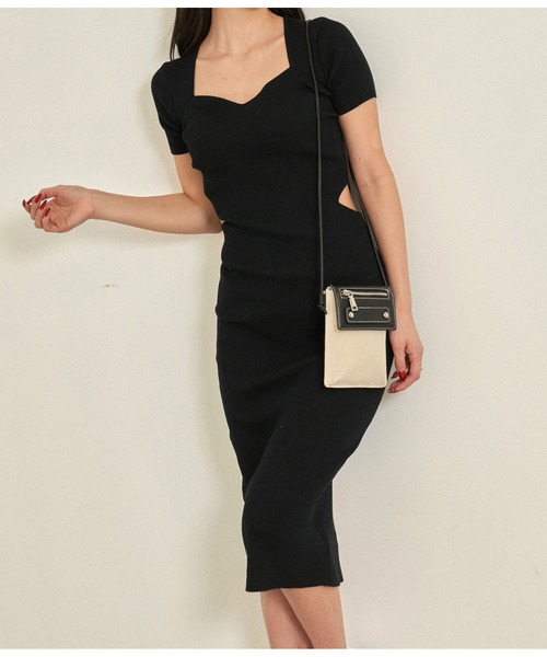 「ANAP」 半袖ワンピース FREE ブルー レディース_画像3