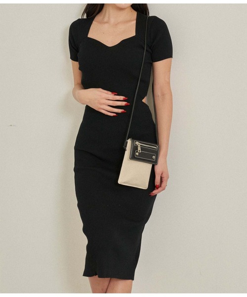 「ANAP」 半袖ワンピース FREE ブルー レディース_画像4