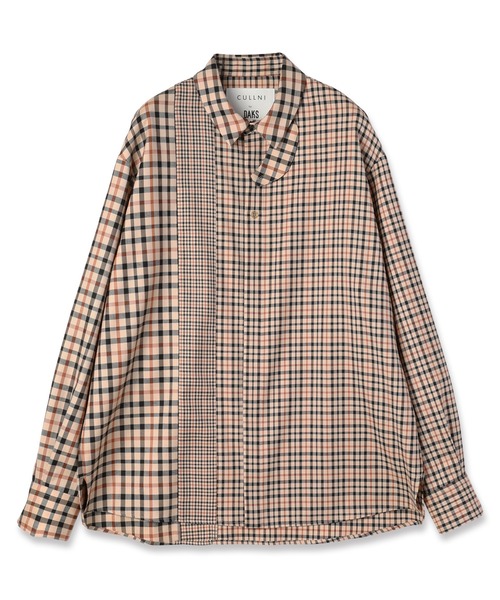シャツ CULLNI for DAKS LONDON Asymmetrical Switching Chin Tab Shirt メンズ レディースの画像