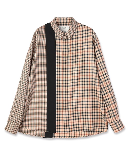 シャツ CULLNI for DAKS LONDON Asymmetrical Switching Chin Tab Shirt メンズ レディースの画像