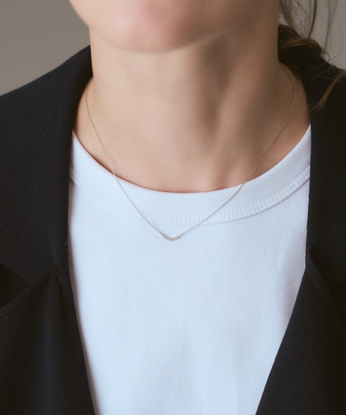 agete（アガット） ネックレス プラチナダイヤモンドネックレス