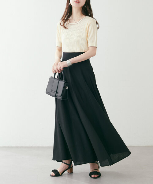 「natural couture」 半袖ニット FREE アイボリー レディース_画像5