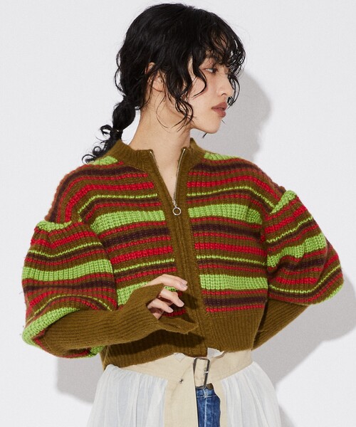 「Firsthand」 ニットカーディガン FREE ネイビー レディース_画像3