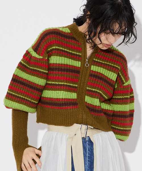 「Firsthand」 ニットカーディガン FREE ネイビー レディース_画像4