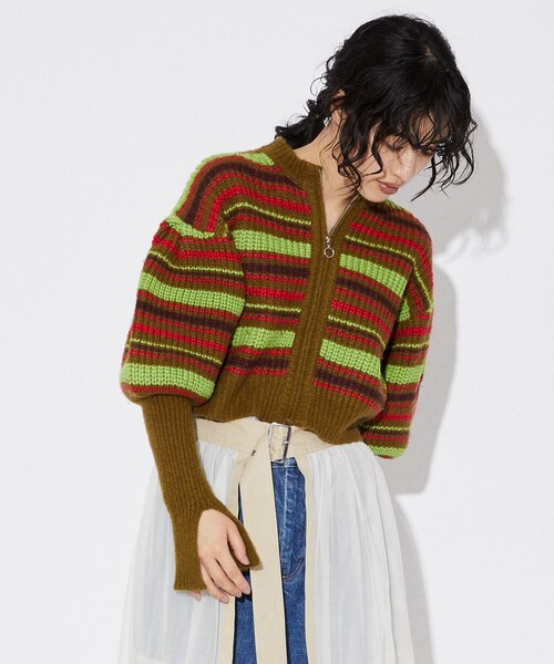 「Firsthand」 ニットカーディガン FREE ネイビー レディース_画像6