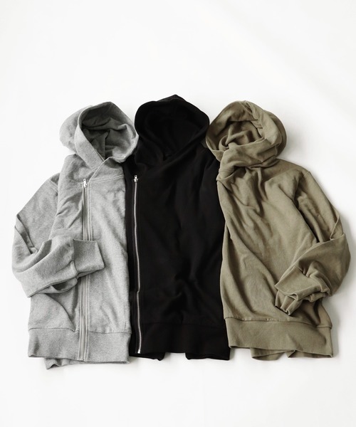 「antiqua」 ジップアップパーカー FREE 杢グレー レディース_画像7