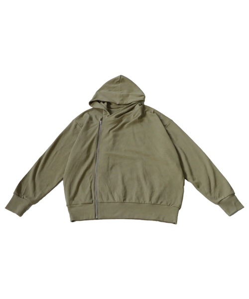 「antiqua」 ジップアップパーカー FREE 杢グレー レディース_画像9