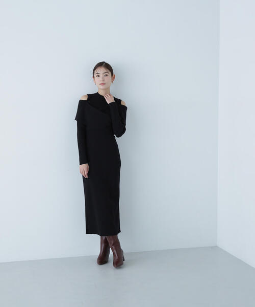 「NATURAL BEAUTY BASIC」 ニットワンピース MEDIUM ブルー レディース_画像6