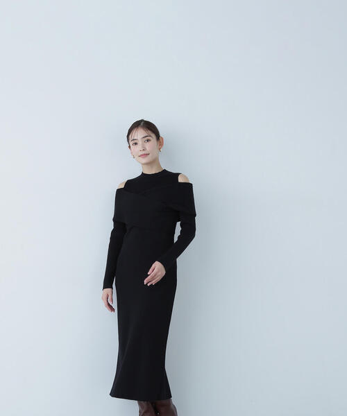 「NATURAL BEAUTY BASIC」 ニットワンピース MEDIUM ブルー レディース_画像7