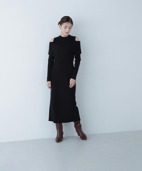 「NATURAL BEAUTY BASIC」 ニットワンピース MEDIUM ブルー レディース_画像8