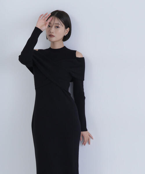 「NATURAL BEAUTY BASIC」 ニットワンピース MEDIUM ブルー レディース_画像9