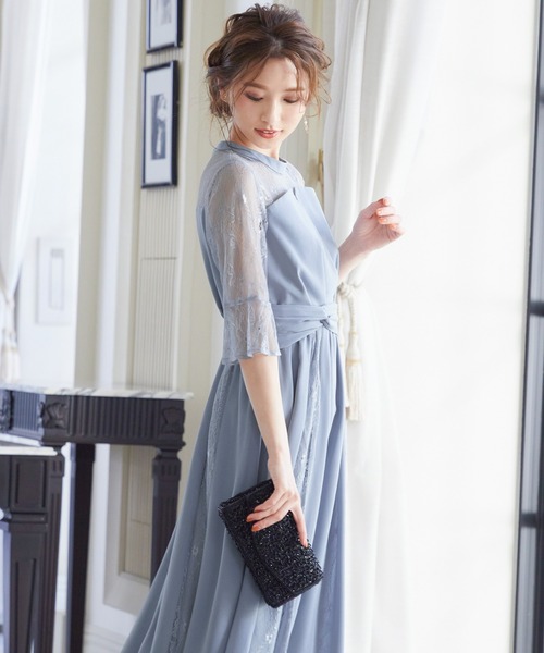 「niana」 半袖ワンピース L ピンク レディースの画像