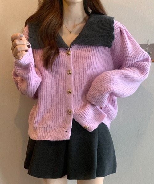 「Amulet」 ニットカーディガン FREE ホワイト レディース_画像4