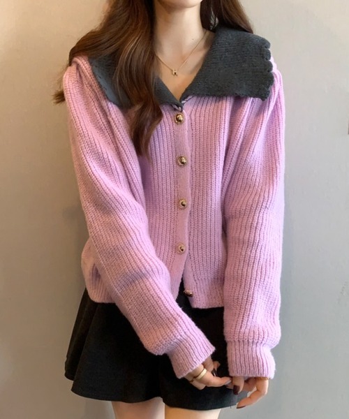 「Amulet」 ニットカーディガン FREE ホワイト レディース_画像8