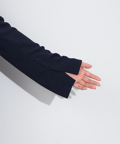 「NOMINE」 テーラードジャケット フリー グレイッシュブルー レディース_画像8