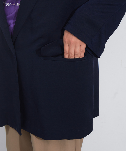 「NOMINE」 テーラードジャケット フリー グレイッシュブルー レディース_画像9