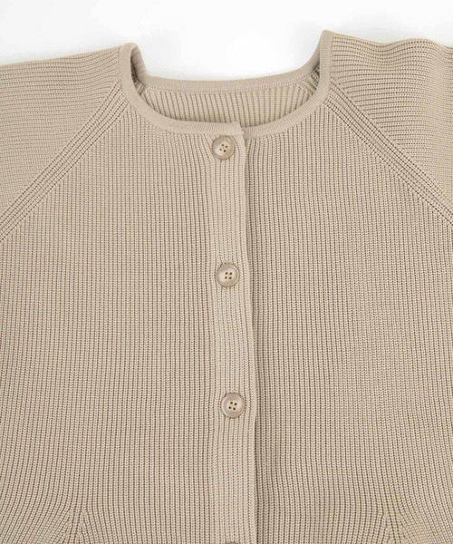 「titivate」 ニットカーディガン M グレイッシュベージュ レディース_画像9