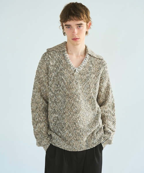 Camphor wood 長袖ニット SMALL ライトブルー メンズ : ZOZOTOWN Yahoo