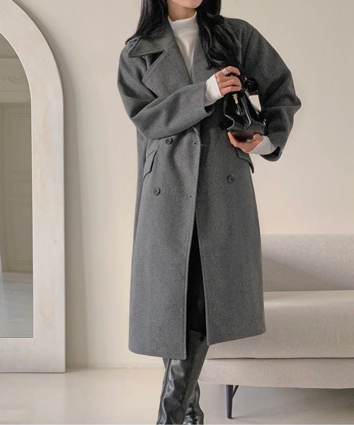 コート チェスターコート ロングチェスターコート／上品ニュアンス