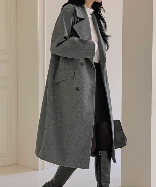 コート チェスターコート ロングチェスターコート／上品ニュアンス