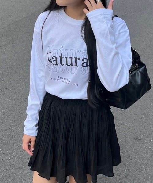tシャツ ピンクデザインロンT／長袖Tシャツ レディース : ZOZOTOWN